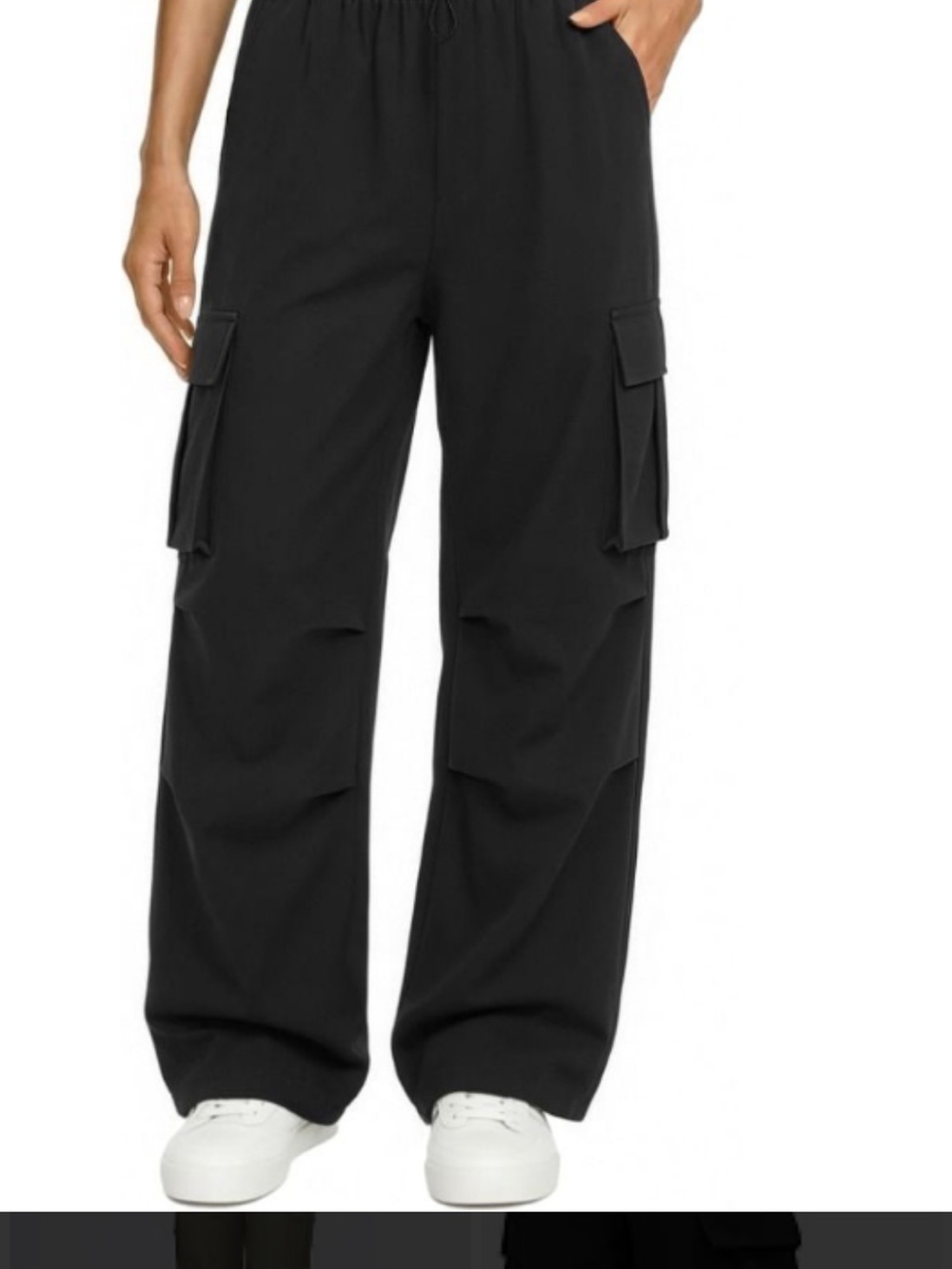 50%off w❤️ PrettyLittleThing charcoal Wide Leg Cargo Trousers with Drawcords 10
